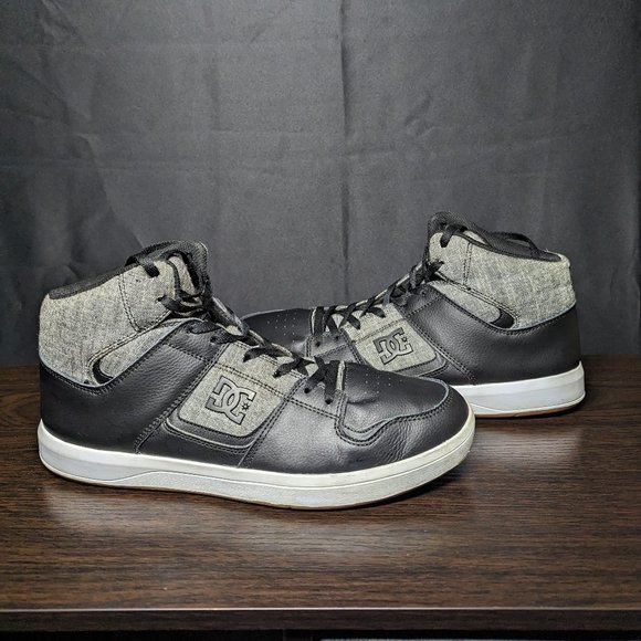 DC SHOES CURE HIGH-TOP SHOES - MENS in Black/White/Grey SIZE 11 - Picture 1 of 3